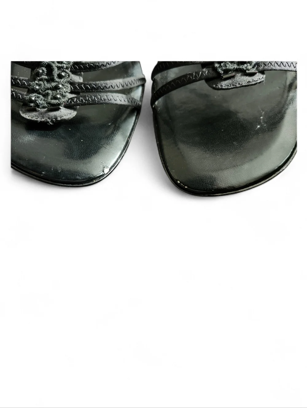 Nine West Black T-Strap Sandals Size 8 - Picture 6 of 8